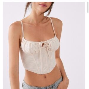 Urban Outfitters gingham beige corset size medium